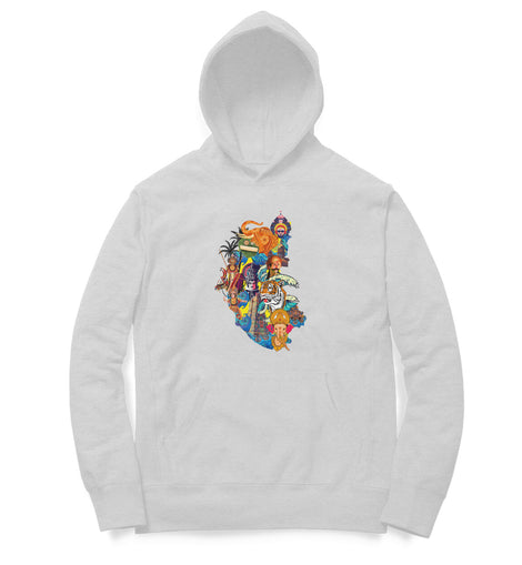 Vibrant Karnataka Map -  Kannada Hoodies