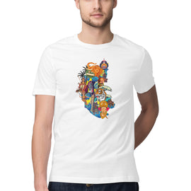 VIBRANT KARNATAKA MAP - Kannada Unisex T-Shirts