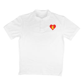 Yellow Red Heart Flag Polo TShirt | Kannada TShirt